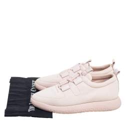 Pre Owned Hermes Light Pink Mesh Team Slip-On Sneakers Size 39