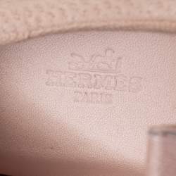 Pre Owned Hermes Light Pink Mesh Team Slip-On Sneakers Size 39