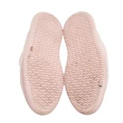 Pre Owned Hermes Light Pink Mesh Team Slip-On Sneakers Size 39