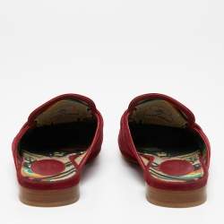 Hermès  Burgundy Suede Palladium Plated Oz Flat Mules Size 37.5