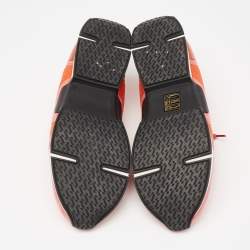 Pre Owned Hermes Pink Suede And Mesh Player Low Top Sneakers Size 38.5