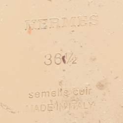 Pre Owned Hermes Multicolor Suede Thalassa Strappy Flat Sandals Size 36.5