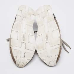 Hermes Tri Color Fabric, Suede and Leather Miles Low-Top Sneakers Size 37