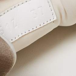 Hermes Tri Color Fabric, Suede and Leather Miles Low-Top Sneakers Size 37