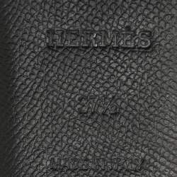 Pre Owned Hermès Black Leather Liberty Ballet Flats Size 37.5