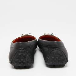 Pre Owned Hermès Black Leather Liberty Ballet Flats Size 37.5