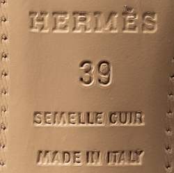 Hermès Brown/Black Leather Premiere Sandals Size 39