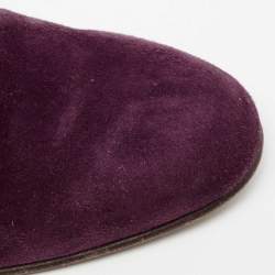 Hermes Purple Suede Neo Ankle Boots Size 38