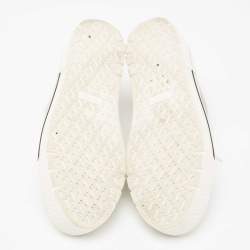 Pre Owned Hermes Cream Leather And Canvas Voltage Sneakers Size 39