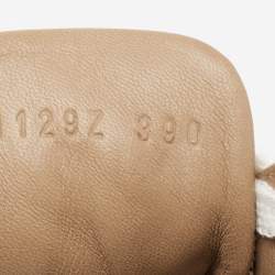 Pre Owned Hermes Cream Leather And Canvas Voltage Sneakers Size 39