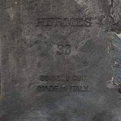 Pre Owned Hermés Black Crystal Embellished Suede Oran Flat Sandals Size 38