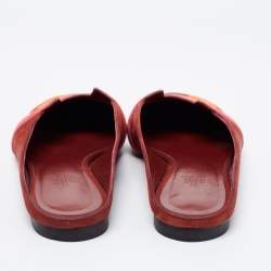 Hermes Multicolor Suede Roxanne Mules Size 37