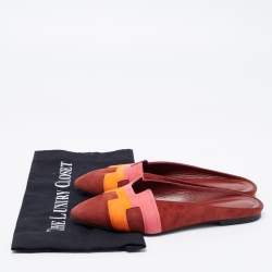 Hermes Multicolor Suede Roxanne Mules Size 37