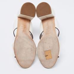 Hermes White Leather Ostia Sandals Size 37