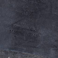 مملوكة مسبقًا صندل سلايد هيرمس أوران فلات جلد سحلية أزرق كحلي مقاس 39.5