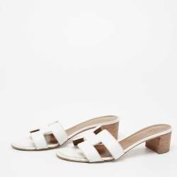 Hermes, Shoes, Brand New Hermes Oasis White Sandal Size 5