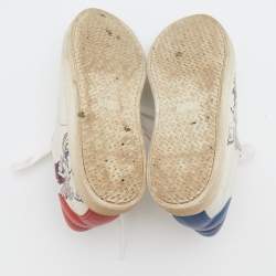 Hermés White Pégase Pop Print Leather Quicker Low Top Sneakers Size 39