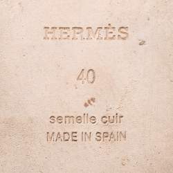Hermes Multicolor Canvas Modernisme Tropical Malaga Flat Espadrilles Size 40