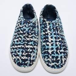 Hermes Multicolor Woven Fabric Oxygene Sneakers Size 36
