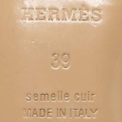 Hermes Blue Leather Oasis Sandals Size 39
