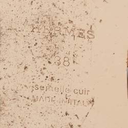 Pre Owned Hermès Multicolor Leather D'ancre Chaine Flat Slides Size 38