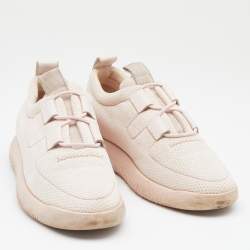 Pre Owned Hermes Light Pink Technical Mesh Team Low Top Sneakers Size 38
