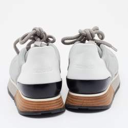 Hermès Multicolor Neoprene and Leather Miles Sneakers Size 36.5