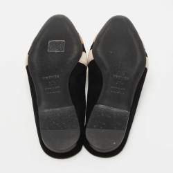 Pre Owned Hermes Tricolor Suede Roxane Flat Mules Size 37.5