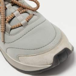 Hermes Tricolor Neoprene and Leather Miles Sneakers Size 38