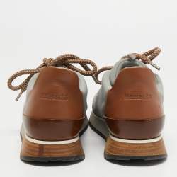 Hermes Tricolor Neoprene and Leather Miles Sneakers Size 38