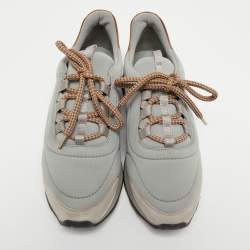 Hermes Tricolor Neoprene and Leather Miles Sneakers Size 38