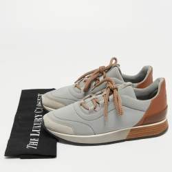 Hermes Tricolor Neoprene and Leather Miles Sneakers Size 38