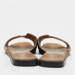 Hermes Multicolor Suede Oran Flat Slides Size 37