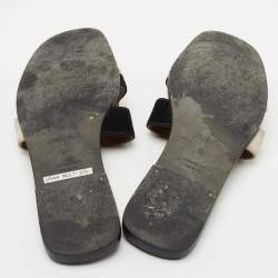 Hermes Multicolor Suede Oran Flat Slides Size 37