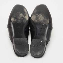 Hermes Black Leather Oz  Mules Size 38