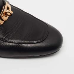 Hermes Black Leather Oz  Mules Size 38