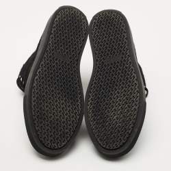 Hermes Black Calf Hair Jimmy Hight Top Sneakers Size 38