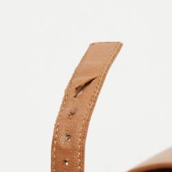 Hermes Tan Leather Viaggio Ankle Strap Sandals Size 41
