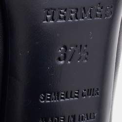Hermes Black Leather Story Knee Length Boots Size 37.5