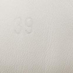 Hermes White/Grey Suede and Mesh Bouncing Sneakers Size 39