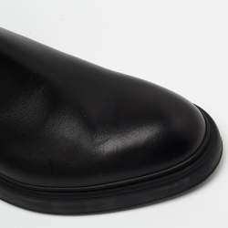 Pre Owned Hermes Black Leather Neo Ankle Boots Size 39