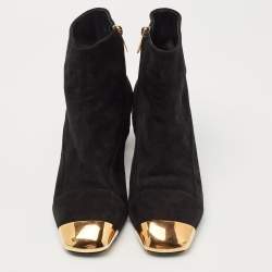 Hermes Black Suede Lindsey Ankle Boots Size 39