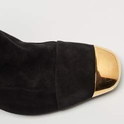 Hermes Black Suede Lindsey Ankle Boots Size 39