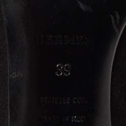 Hermes Black Suede Lindsey Ankle Boots Size 39
