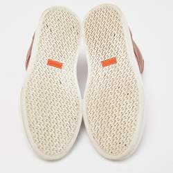 Pre Owned Hermes Brown Leather Daydream High Top Sneakers Size 37.5