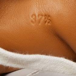 Pre Owned Hermes Brown Leather Daydream High Top Sneakers Size 37.5