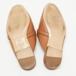 Hermes Brown Leather Oz  Mules Size 39.5 