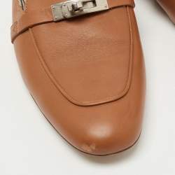 Hermes Brown Leather Oz  Mules Size 39.5 