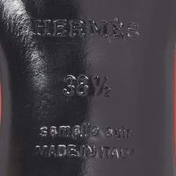 مملوكة مسبقًا Hermes Red Leather Oasis Sandals Size 38.5