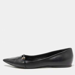 Hermes Ladies' Satin Suede Ballerina Flat Shoes 40 or 9.5 or 10 - Chicjoy